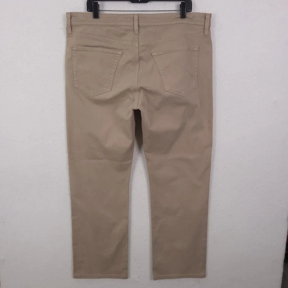Adriano Goldschmied The Protege Pants Mens 38x34 Fits 38x30 Khaki Straight Leg